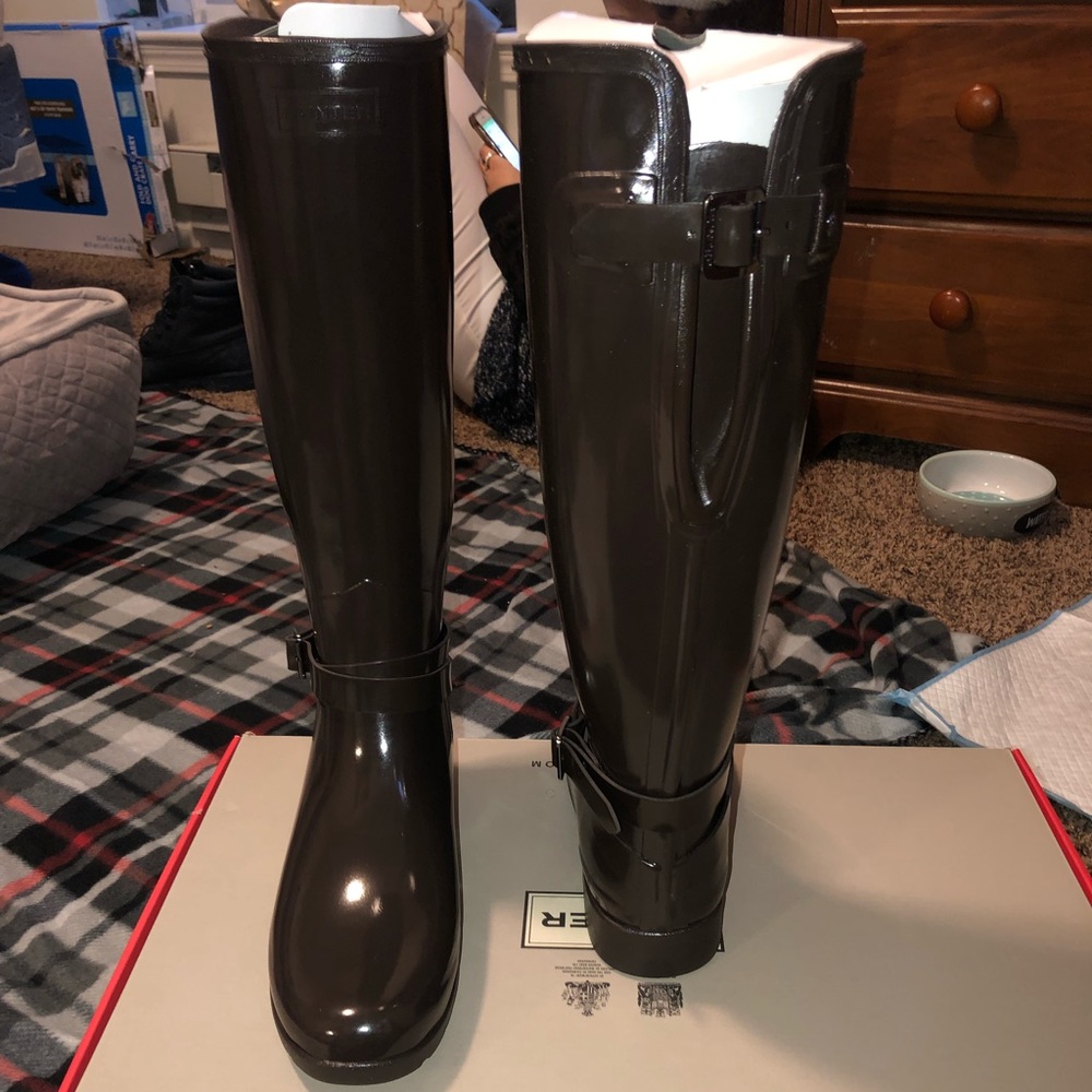 Hunter Dark Brown Women's Winter & Rain Boots